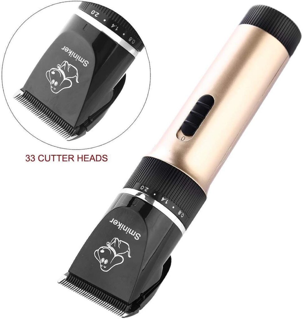 Sminiker Professional Low Noise Rechargeable Cordless Cat Dog Horse