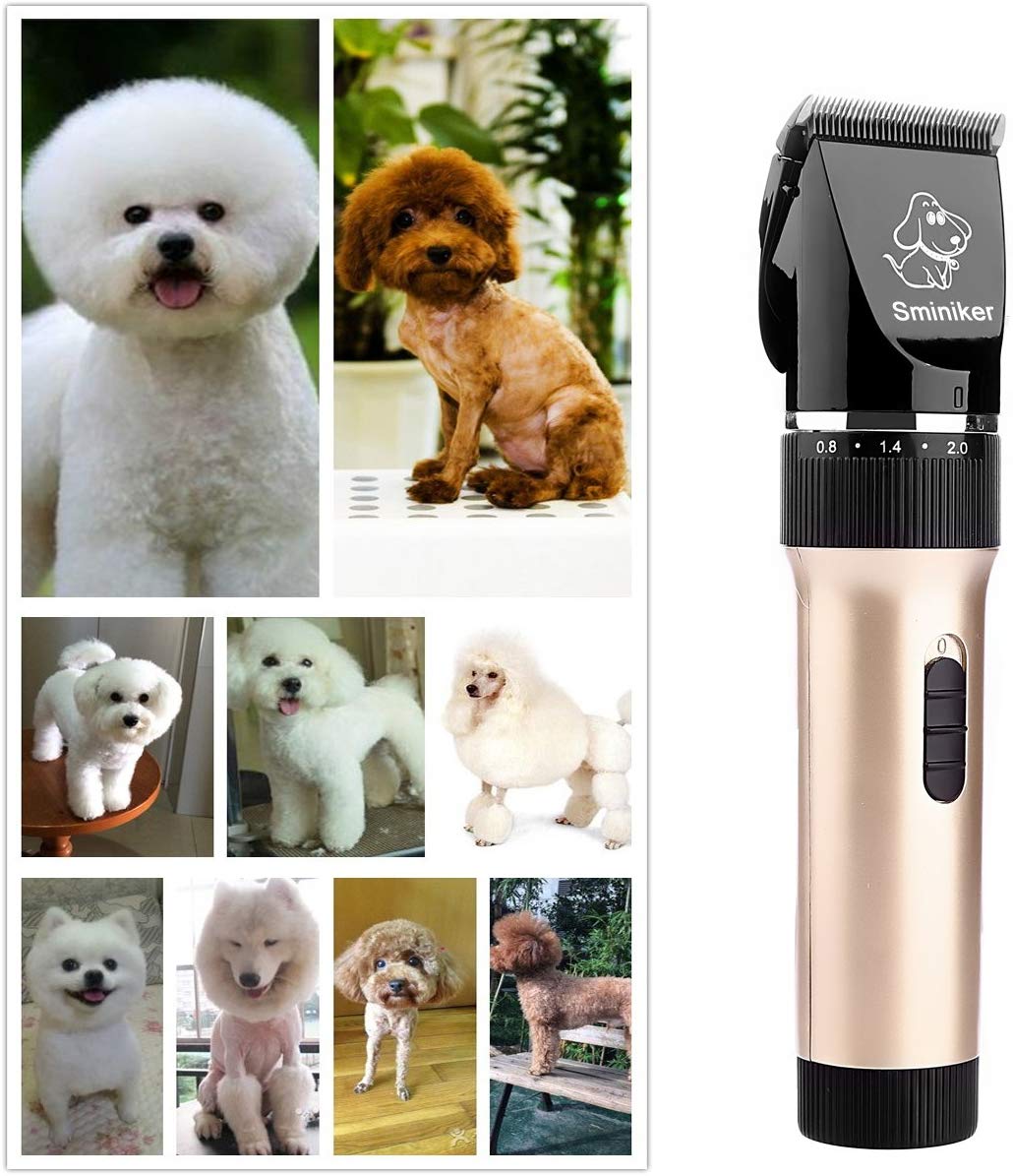 sminiker low noise cordless dog clippers