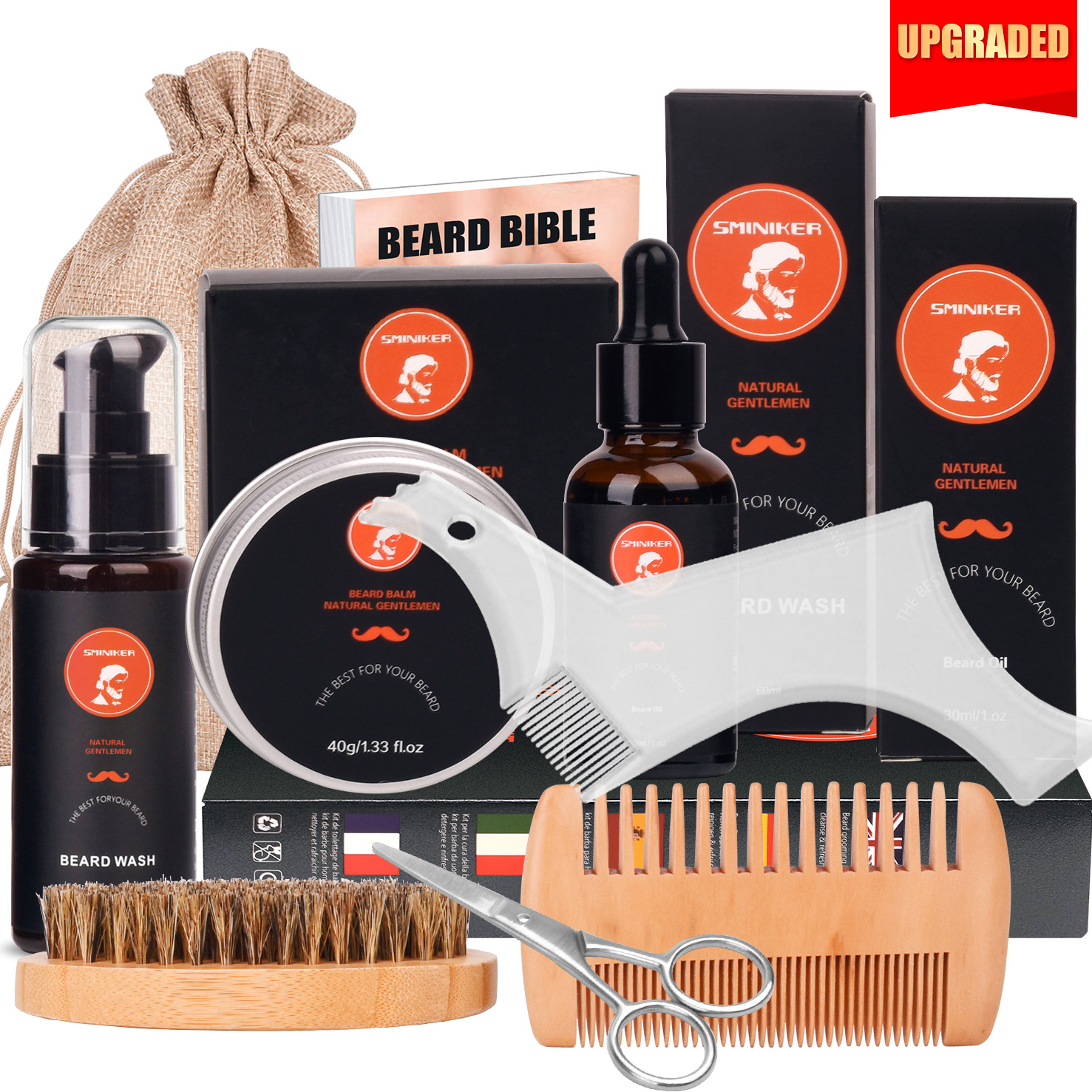 beard growth and grooming kit