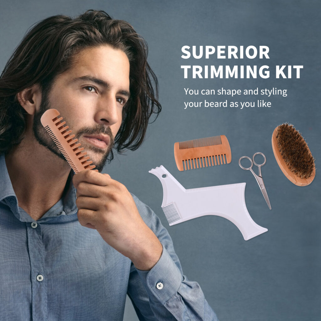 Sminiker 10 In 1 Beard Grooming Kit For Beard Care Beard Growth And Trimming Kit Sminiker 1477